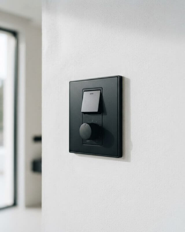 Premium matte black designer light switch panel