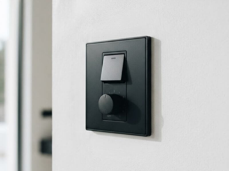 Premium matte black designer light switch panel
