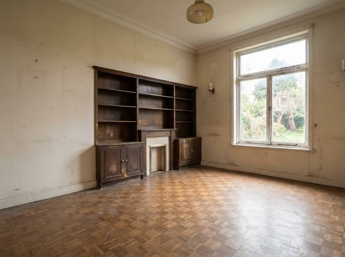 Villa lounge before renovation